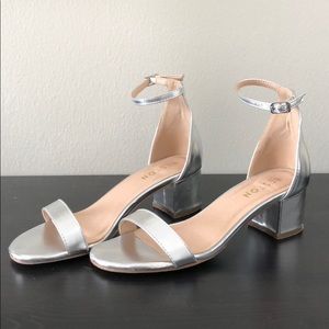 Size 6 silver kitten heels